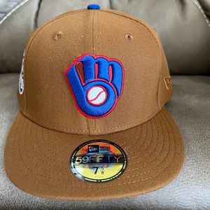 New Era 59FIFTY Milwaukee Brewers Silver Anniversary Fitted Men's Hat 7 5/8